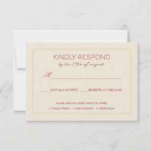 Invitation Preppy Stripes Lemon Yellow MARIAGE option