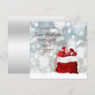 Invitation Présent Rempli Père Noël Sack Noël Anniversaire