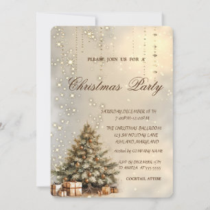 Invitation Présentation de l'arbre de Noël élégant pour la so