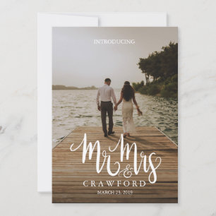 Invitation Présentation de M. & Mme Married Mariage Faire-par