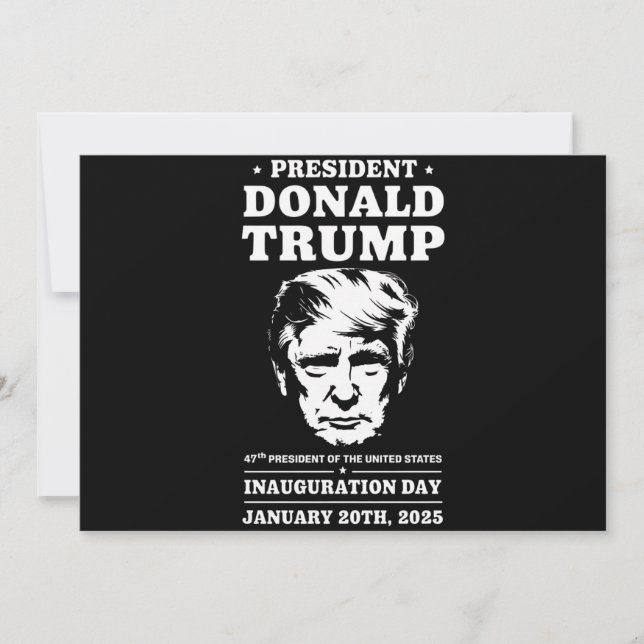 Invitation Président 47 D J Trump Jour de l'investiture Jan 2 (Devant)