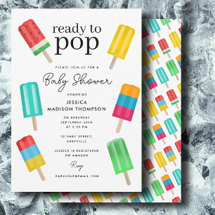 Invitation Prêt à Accoucher Fête Prénatale de Glace d'Été Béb