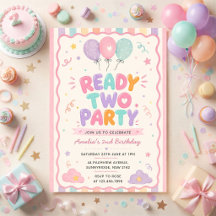 Prêt à faire la fête 2e anniversaire Coloré