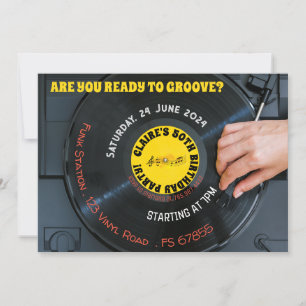 Invitation Prêt à Groove Retro Music Vinyl 60s les années 70