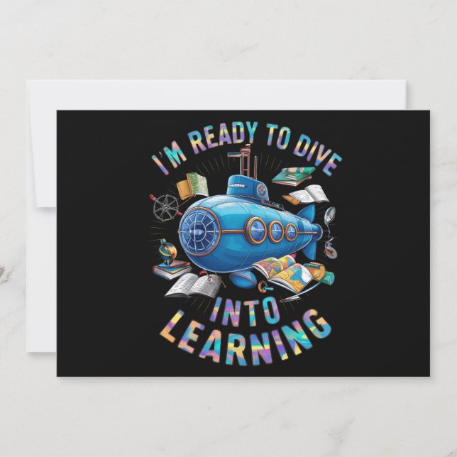 Invitation Prêt à Plonger Dans L'apprentissage Sous-Marin De  (Devant)