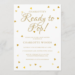 Invitation Prêt pour la pop Baby shower / Sprinkine