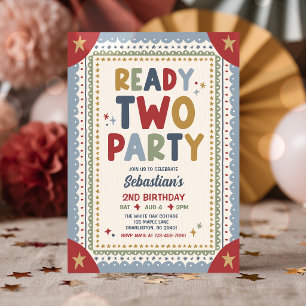 Invitation Prêt pour une fête fantaisiste garçon deuxième ann