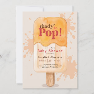 Invitation Prête à éclater Fête de bébé Popsicle aquarelle