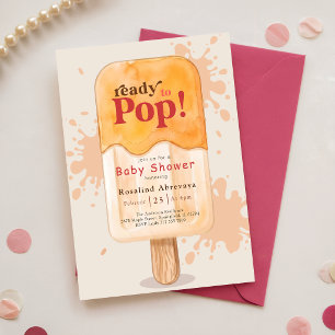 Invitation Prête à éclater Fête de bébé Popsicle aquarelle