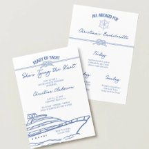 Prête ou Yacht Bleu Nautical Enterrement de Vie de