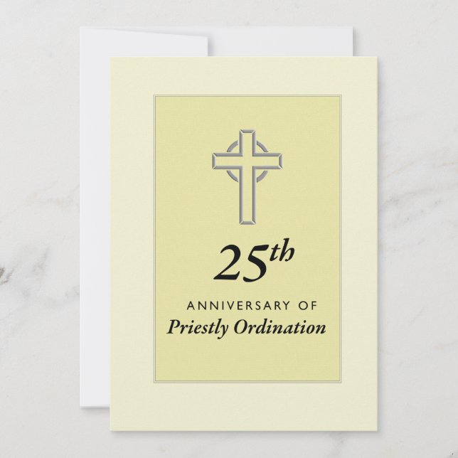 Invitation Prêtre 25e anniversaire de l'ordination (Devant)