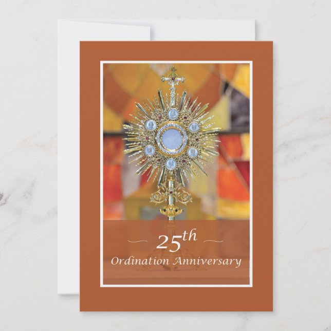 Invitation Prêtre 25e anniversaire d'ordination (Devant)