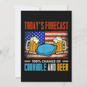 Invitation Prévisions d'aujourd'hui Cornhole Et Bière