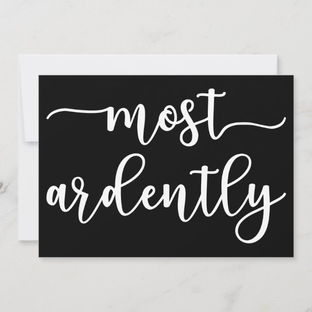 Invitation Pride and Prejudice M. Darcy - Most Ardently I (Devant)