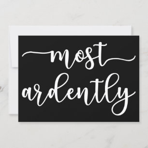 Invitation Pride and Prejudice M. Darcy - Most Ardently I