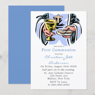 Invitation Prière catholique Première communion