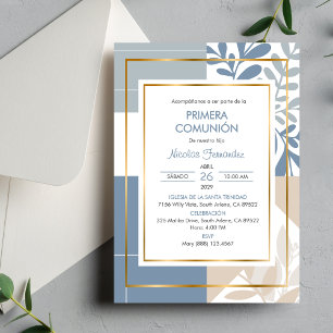 Invitation Primera Comunion Espagnol Élégant Première Communi