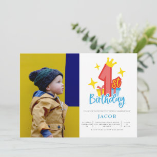 Invitation Prince 1ère fête d'anniversaire Photo