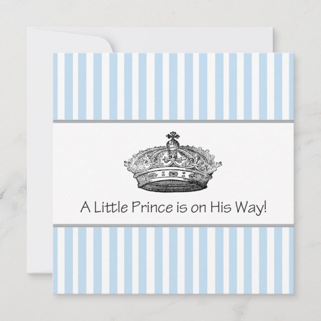Invitation Prince Baby Boy Douche (Devant)