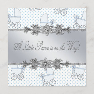 Invitation Prince bleu Shower de bébé de voiture d'enfant