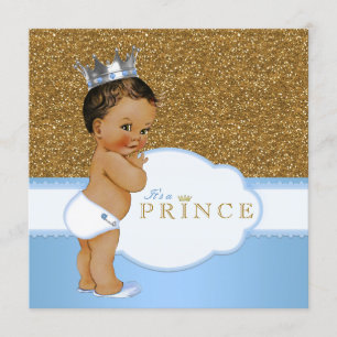 Invitation Prince ethnique baby shower