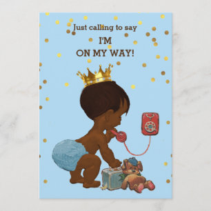 Invitation Prince ethnique Gold Confetti sur le Baby shower t