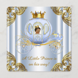 Invitation Prince ethnique Royal Carriage prince baby shower