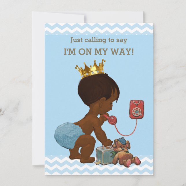 Invitation Prince ethnique sur le Baby shower de téléphone Ch (Devant)