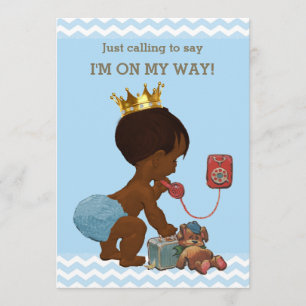 Invitation Prince ethnique sur le Baby shower de téléphone Ch