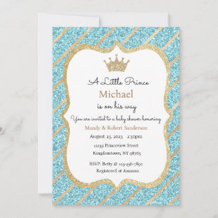 Invitation Prince, Invitation Baby shower garçon