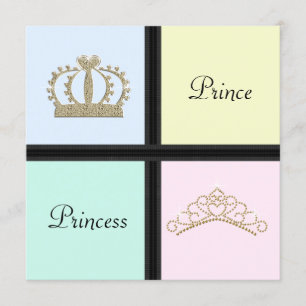 Invitation Prince princesse Gender Reveal Shower
