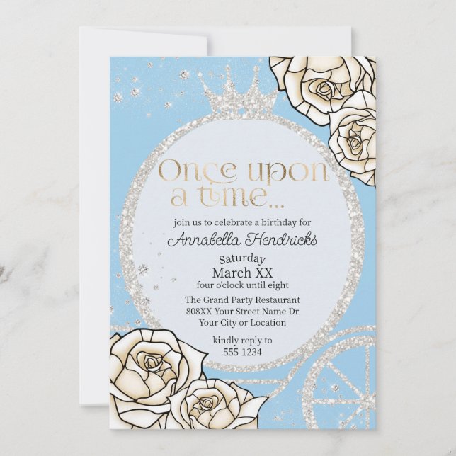 Invitation Princess Carriage Cinderella Fairytale (Devant)