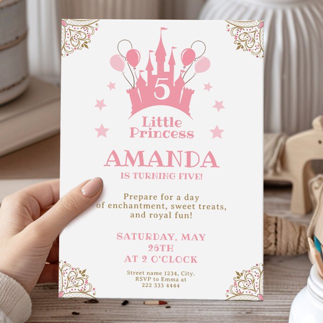 Invitation Princess Castle Magique Anniversaire Bash (Créateur téléchargé)