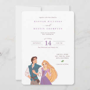 Invitation Princess Rapunzel & Flynn Rider Mariage