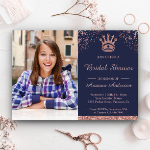Invitation Princess Rose Gold Parties scintillant Fête des ma