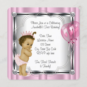 Invitation Princesse 1er anniversaire