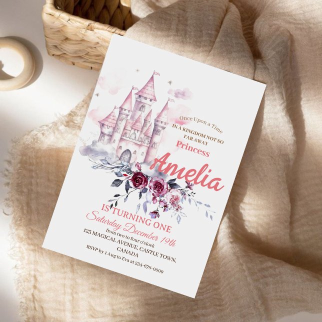Invitation Princesse 1er Anniversaire Fairy Tale (Créateur téléchargé)