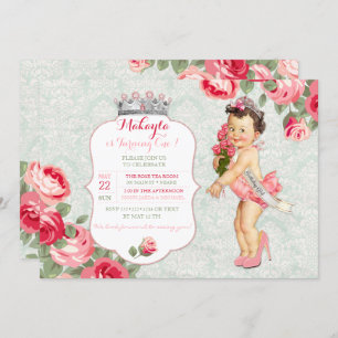 Invitation Princesse au Concours Vintage de bébé Miss America