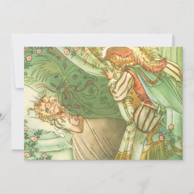 Invitation Princesse Aurore, Conte de fées vintage (Devant)