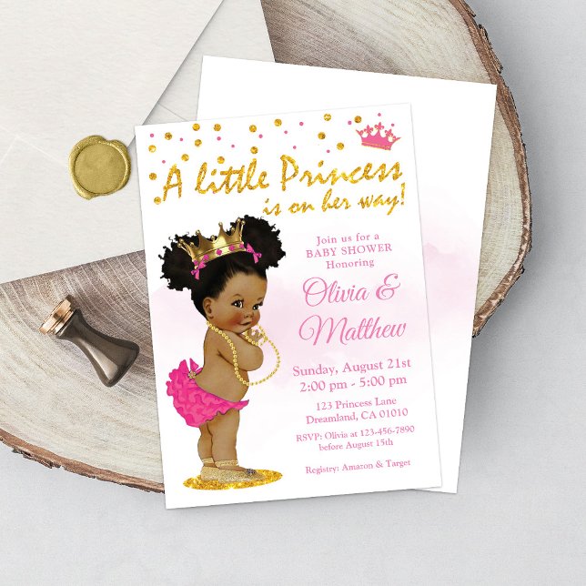 Invitation Princesse Baby shower Invitation, Petite Princesse (Créateur téléchargé)