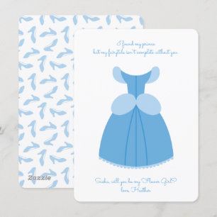 Invitation Princesse Cendrillon   Veux-tu être ma demoiselle 