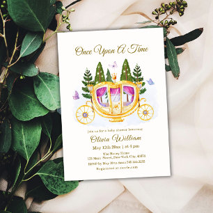 Invitation Princesse de conte de fée de la forêt Carrosse Bab