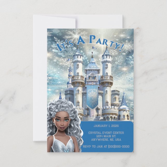 Invitation Princesse de glace (Devant)