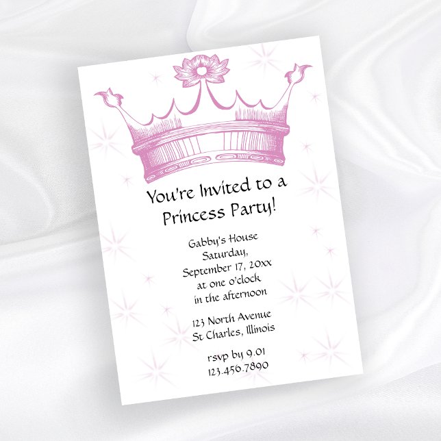 Invitation Princesse de la Couronne rose (Créateur téléchargé)