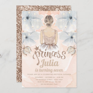 Invitation Princesse de luxe Anniversaire parties scintillant