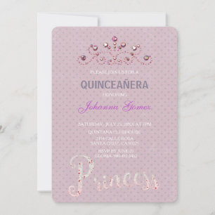 INVITATION PRINCESSE D'INVITATION QUINCEAÑERA