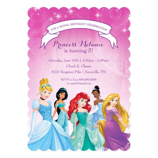 Invitation Princesse Disney Anniversaire Zazzle Ca