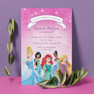 Modèle Invitation D'anniversaire de Princesses Disney