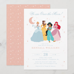 Invitation Princesse Disney Au-dessus de la lune - Baby sho