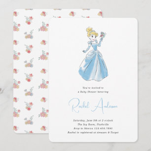Invitation Princesse Disney Cendrillon   Baby Shower Fille